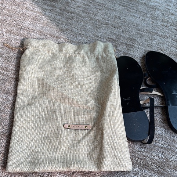 Black and Tan Women's Sandals - Picture 3 of 3